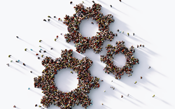 Stock image group forming gears image